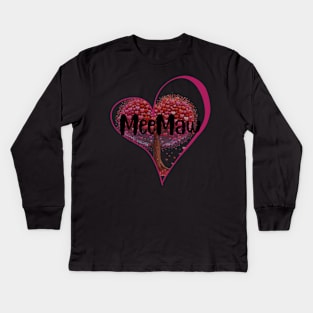 Heart for MeeMaw Design Kids Long Sleeve T-Shirt